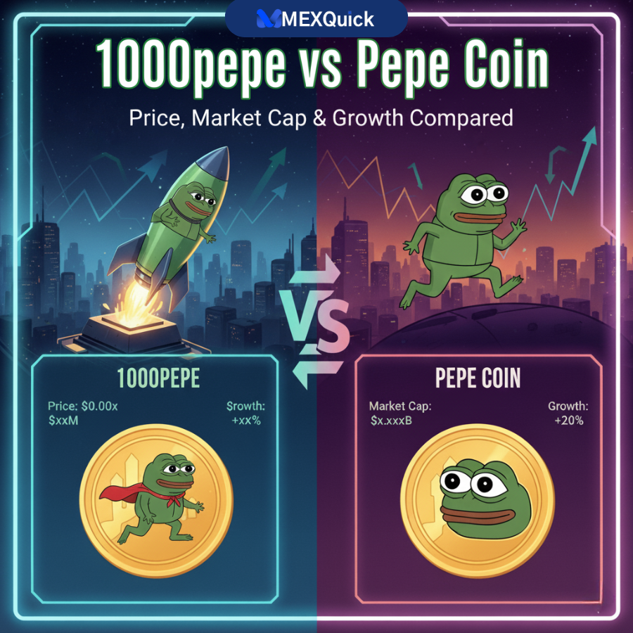 1000pepe vs Pepe Coin – Price, Market Cap & Growth Compared