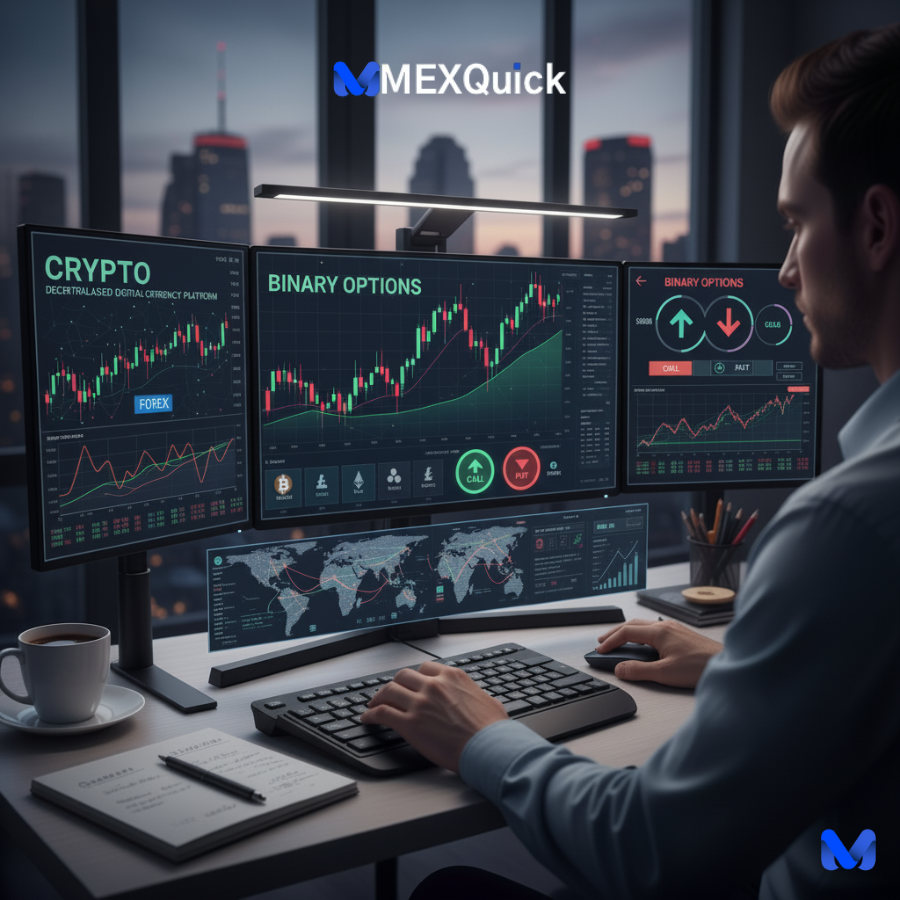 Types of Online Trading – Forex, Stocks, Crypto & Binary options